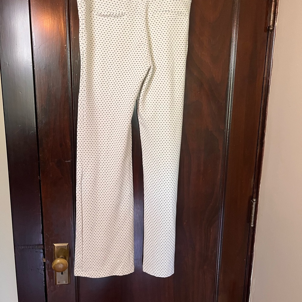 Betabrand White Houndstooth Check Stretch Boot Cut Dress Pants - Picture 5 of 11